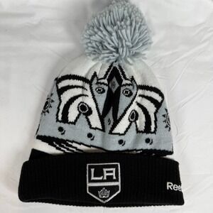 Reebok NHL Los Angeles Kings Knit Beanie Hat Pom Official 2015‎ Stadium Series